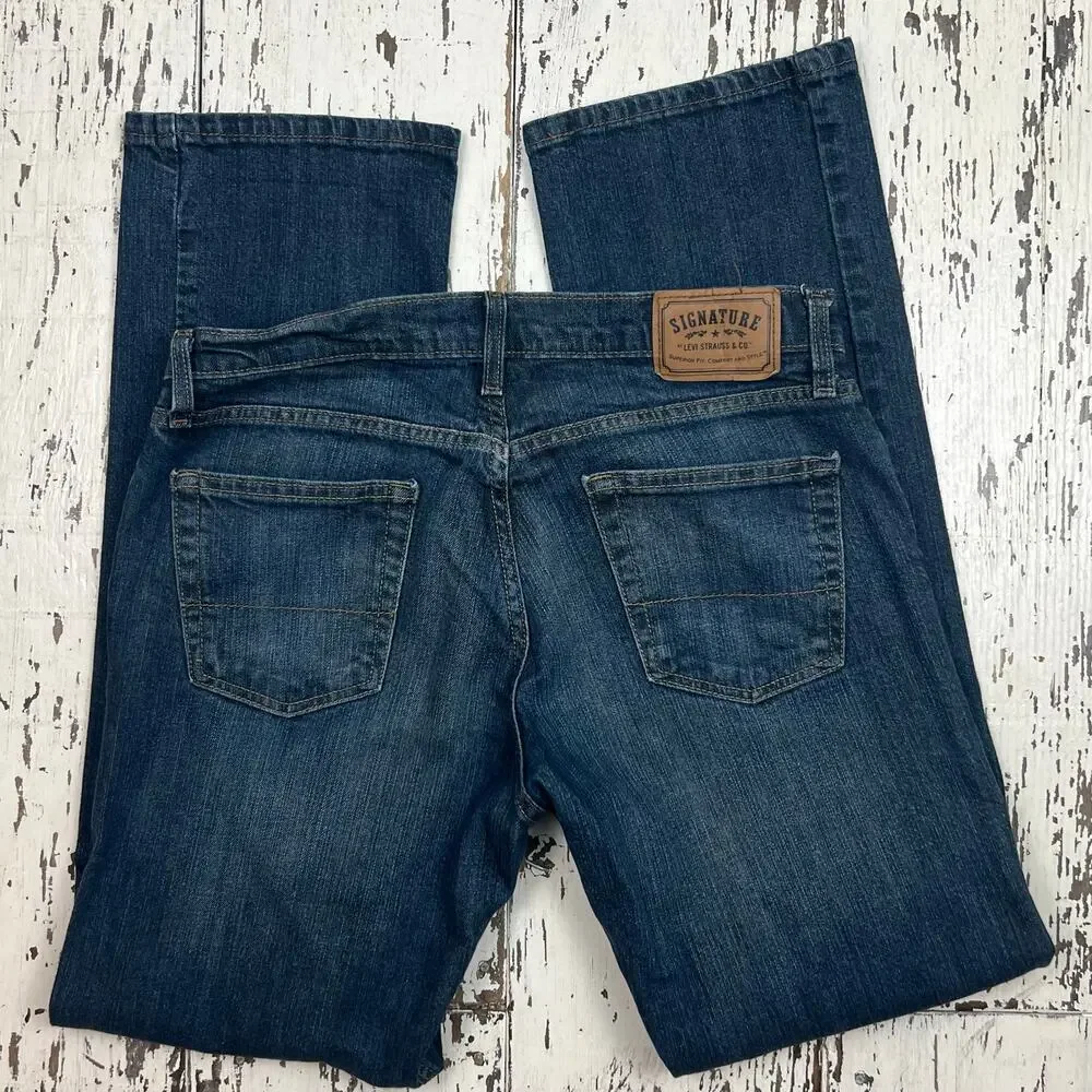 Levi’s Signature by Levi Strauss straight leg stretch Jeans men’s 34x34 med wash